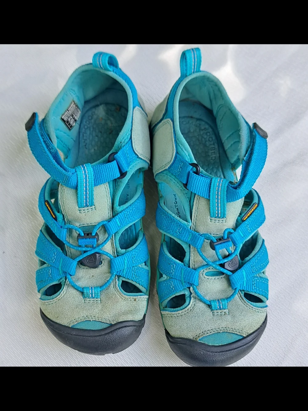 KEEN Kids 4 Whisper Teal Waterproof Sandals